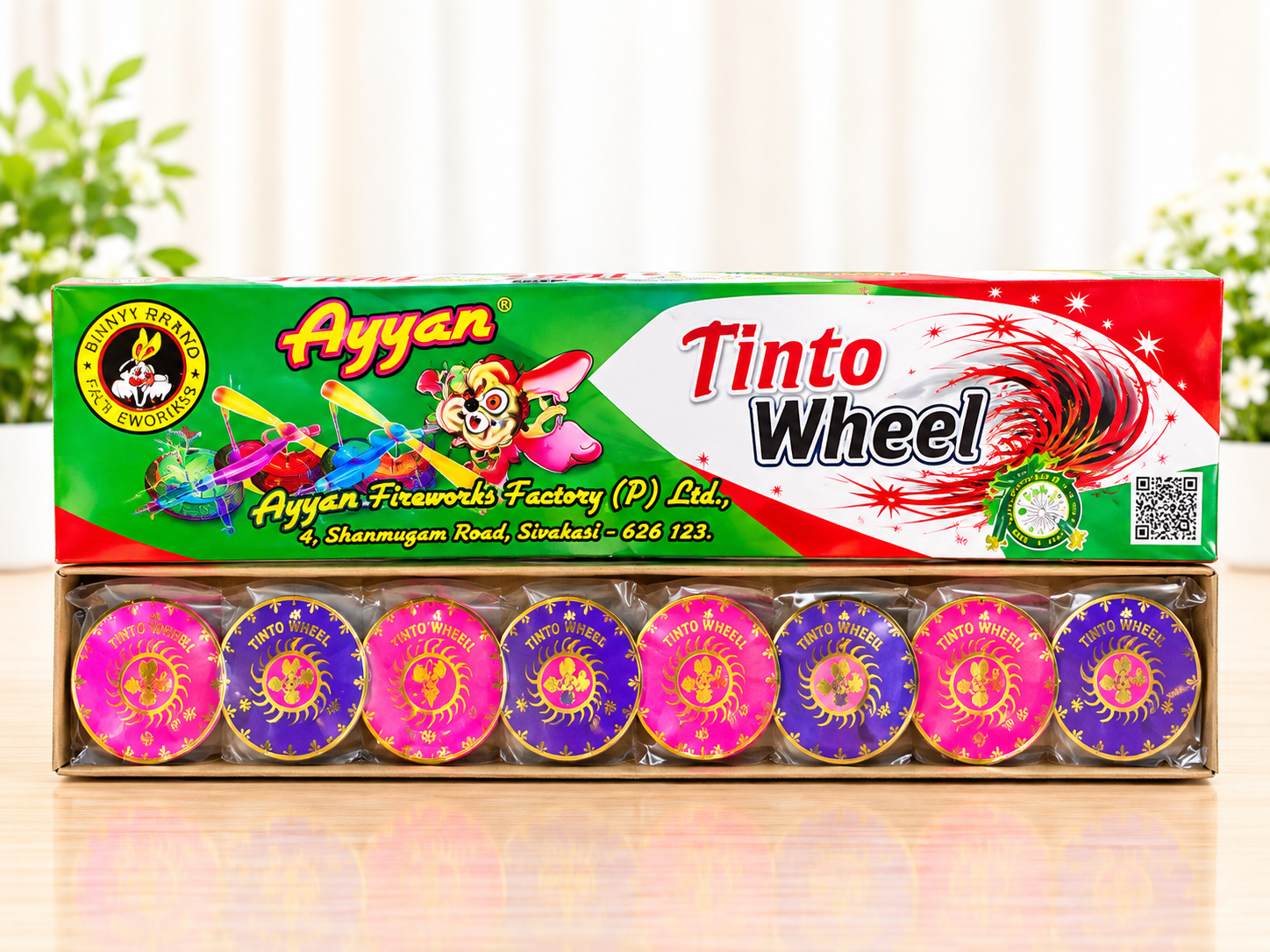 Tinto Wheel (5 pcs) Red & Green Ayyan Fire Works